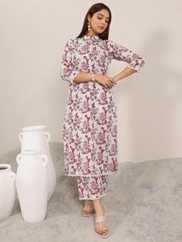 Libas - Women Printed Cotton Straight Kurta and Palazzo