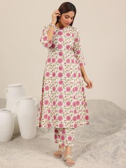 Libas - Women Printed Cotton A-Line Kurta and Pant