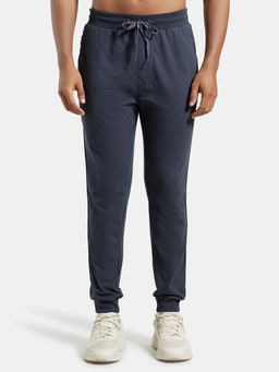 Jockey - AM91 Mens Super Combed Cotton Rich Fabric Slim Fit Joggers- Grey