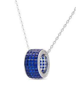 MISS JO - Blue Circle Of Life Pendant with Silver Chain