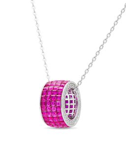 MISS JO - Pink Circle Of Life Pendant with Silver Chain