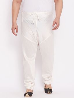 Vastramay - Men Cream Silk Blend Churidar