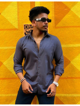 TRYBUY.IN - Eccentrico Metal Grey Men's Shirt