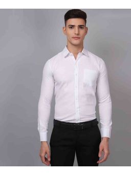 TRYBUY.IN - Luxe White Men's 100% Cotton Shirt