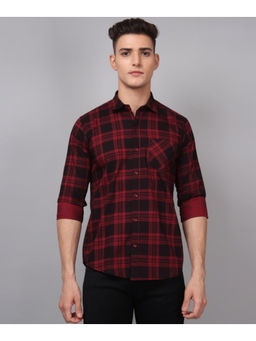 TRYBUY.IN - Red Black Checks Men's Shirt