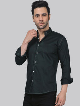 TRYBUY.IN - Streetwise Dark Green Men's Shirt