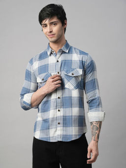 TRYBUY.IN - Amalfi Checked Double Pocket Shirt For Men