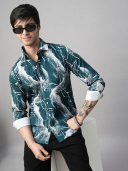 TRYBUY.IN - Azur Abstract Printed Shirt For Men