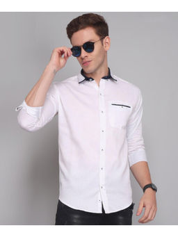 TRYBUY.IN - White 100% Cotton Shirt For Men