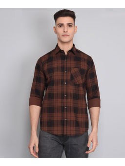 TRYBUY.IN - Brown Checked Men's Shirt