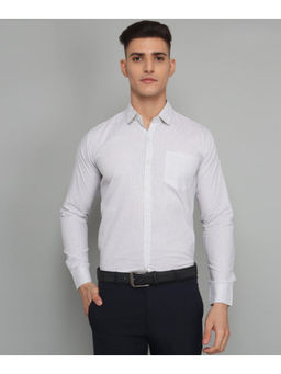 TRYBUY.IN - Polka Dot Print Cotton White Men's Shirt