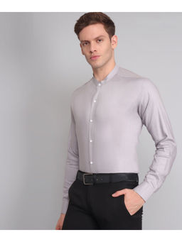 TRYBUY.IN - Silver Mandarin Men's Shirt