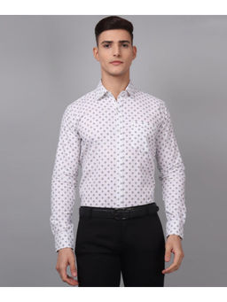 TRYBUY.IN - Velam Luxe White Printed Men's Shirt