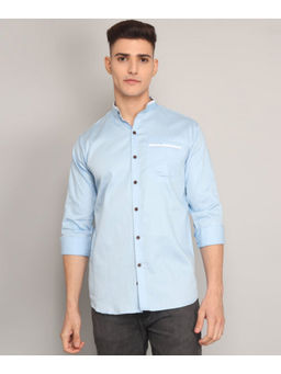 TRYBUY.IN - Mandarin Sky Blue Men's Shirt