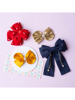 Ribbon Candy - 4 Party Bows On Alligator Hair Clips