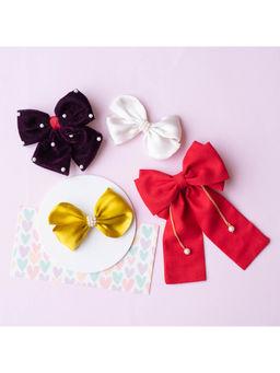 Ribbon Candy - 4 Party Bows On Alligator Hair Clips