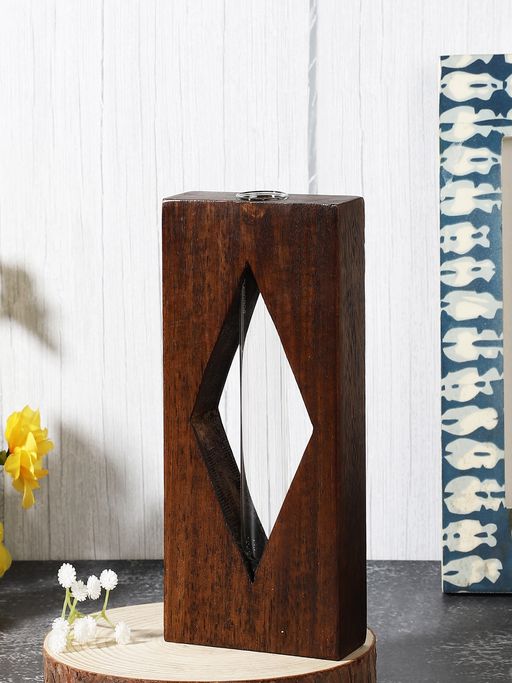 The Decor Mart Diamond Testube Planter - Dark