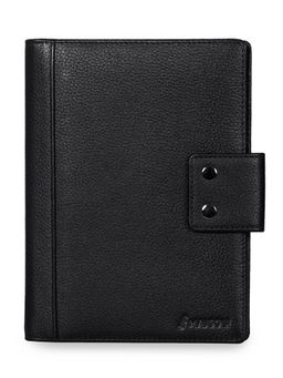Mai Soli - Black Genuine Leather Safari Large Travel Passport Holder
