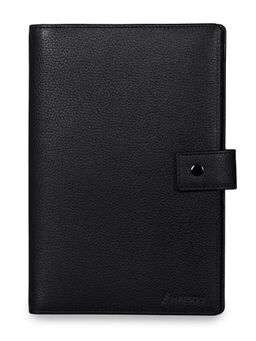 Mai Soli - Black Genuine Leather Quest Family Travel Passport Holder