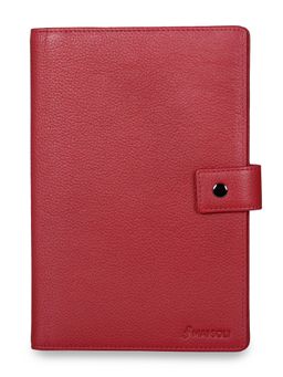 Mai Soli - Red Genuine Leather Quest Family Travel Passport Holder
