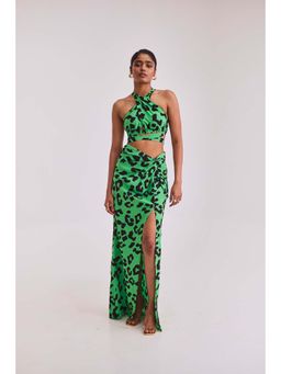 Urban Suburban - Animal Printed Green Co-Ord Set