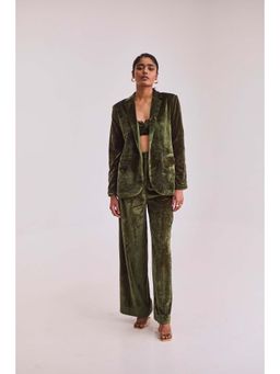 Urban Suburban - Green Velvet Co-Ord Set