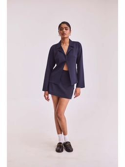 Urban Suburban - Navy Blue Satin Co-Ord Set