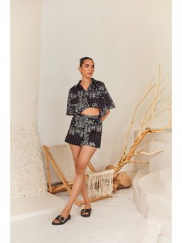 Urban Suburban - Black Paisley Print Co-Ord Set