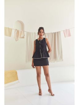 Urban Suburban - Black With Lace Detail Co-Ord Set