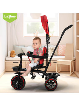 BAYBEE - Red Maestro 2 In 1 Baby Tricycle