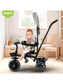 BAYBEE - White Maestro 2 In 1 Baby Tricycle