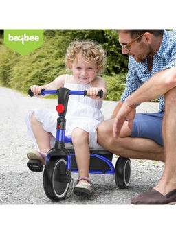 BAYBEE - Blue Trikidz 2 In-1 Baby Foldable Tricycle