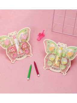 Yellow Bee - Butterfly Themed Resin Craft Kit with Mixed Beads and Glitter Sequins