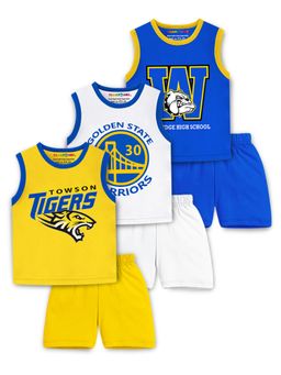 Trampoline - Boys Multi-Color Printed T-shirts & Shorts (Pack of 3)