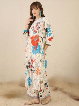 Indo Era - Multi-Color Floral Kurta and Pant