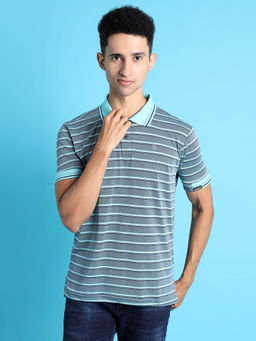 Campus Sutra - Men Striped Stylish Casual Summer Polo T-shirts