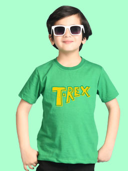 Nusyl - Green Printed Regular Fit T-Shirt