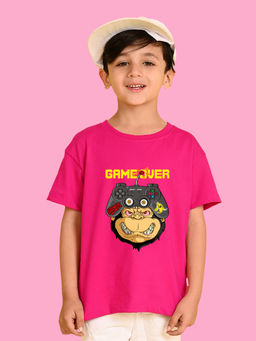 Nusyl - Pink Printed Regular Fit T-Shirt
