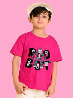 Nusyl - Pink Printed Regular Fit T-Shirt