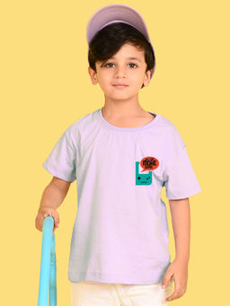 Nusyl - Lavender Printed Regular Fit T-Shirt