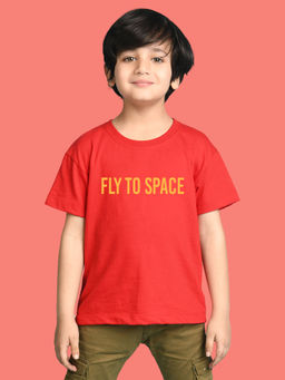 Nusyl - Red Printed Regular Fit T-Shirt