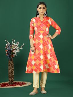 Ethnovog - Multicolour Cotton Printed Kurta with Pant (Set of 2)