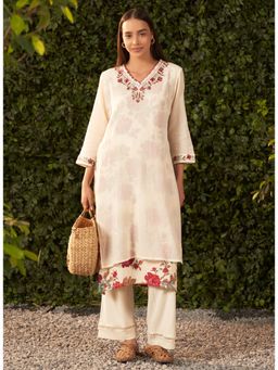 Lakshita - Women Red Printed Cotton Kurta