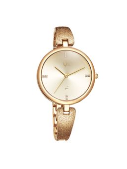 Fastrack - Vyb Quartz Analog Gold Dial Metal Strap Watch for Women (Medium)