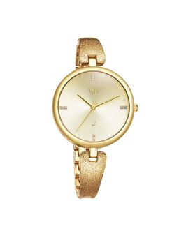Fastrack - Vyb Quartz Analog Golden Dial Metal Strap Watch for Women (Medium)