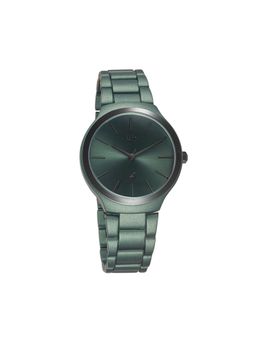 Fastrack - Vyb Quartz Analog Green Dial Metal Strap Watch for Women (Medium)