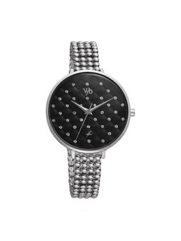 Fastrack - Vyb Quartz Analog Black Dial Metal Strap Watch for Women (Medium)