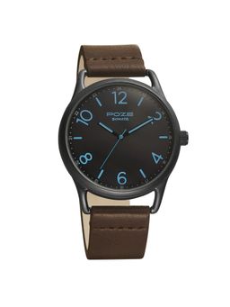 Sonata - Poze Quartz Analog Black Dial Pu Leather Strap Watch for Men (Medium)