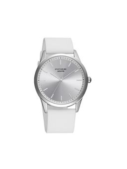 Sonata - Poze Quartz Analog Silver Dial Silicone Strap Watch for Men (Medium)