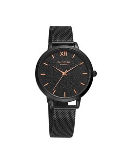 Sonata - Poze Quartz Analog Black Dial Stainless Steel Strap Watch for Women (Medium)
